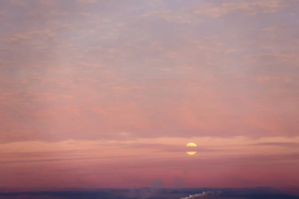 Morgon Måne Himlen Med Moln — Stockfoto