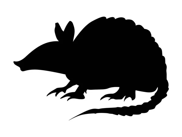 Silhouette of pangolin — Stock Vector