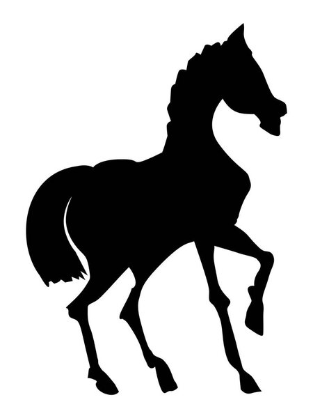 Силуэт лошади
