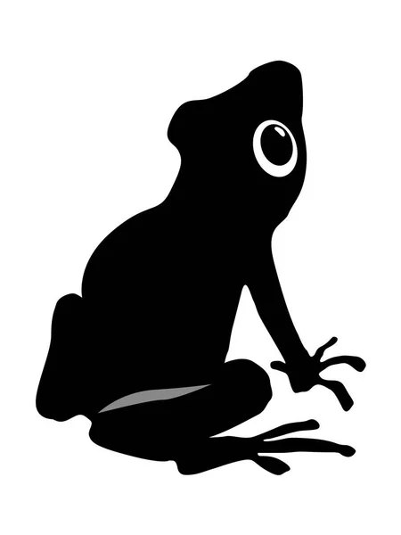 Silhouette de grenouille — Image vectorielle