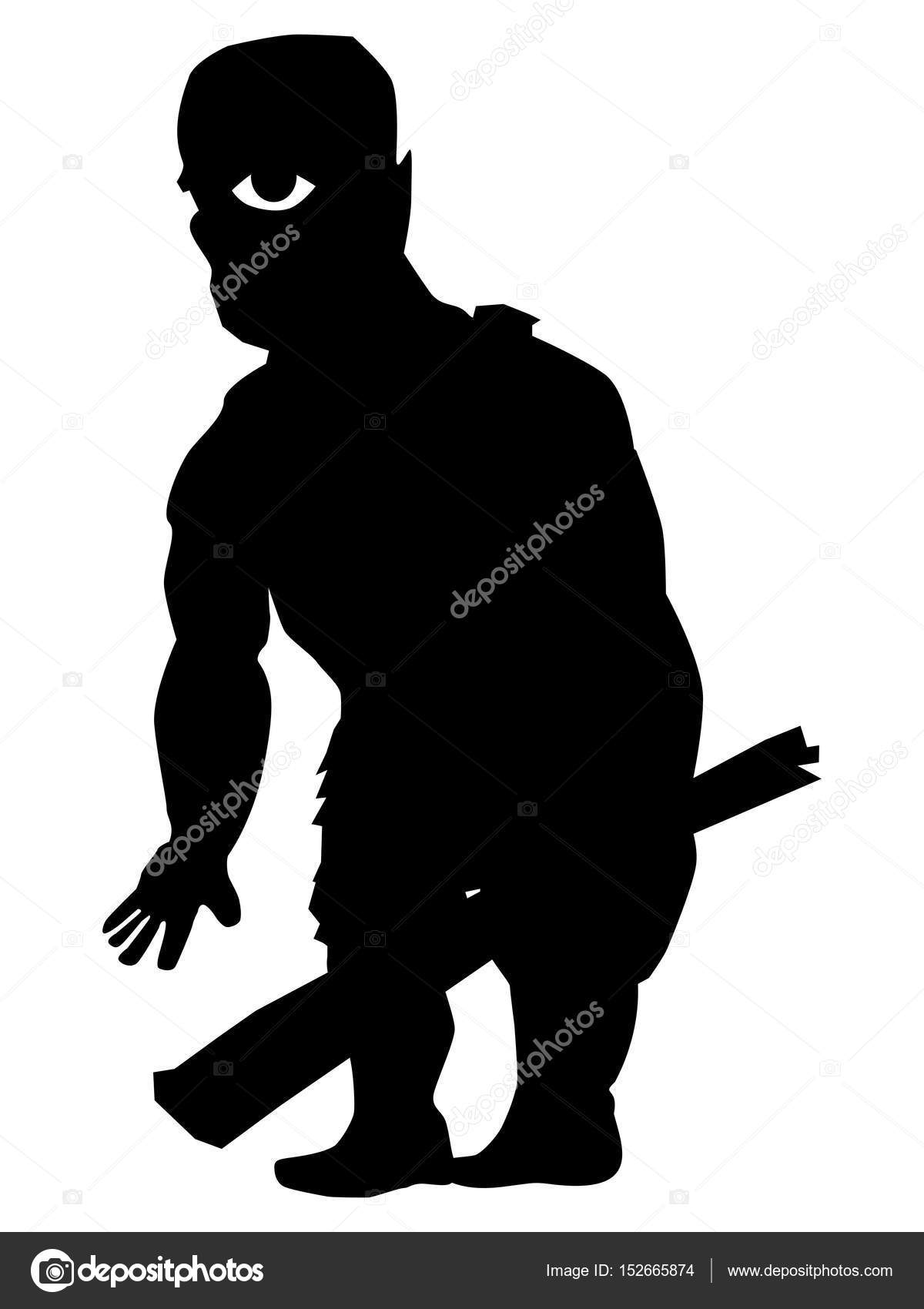 silhouette de Cyclope — Image vectorielle Perysty © Silhouette de Cyclope — Image vectorielle