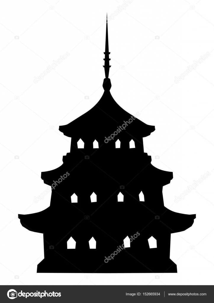 Pagoda Svg Jpg Eps Pdf Png SC747 Japan Pagoda Silhouette Cut File Japanese Pagoda Clipart Pagoda SVG