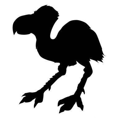 prehistorik kuş silüeti