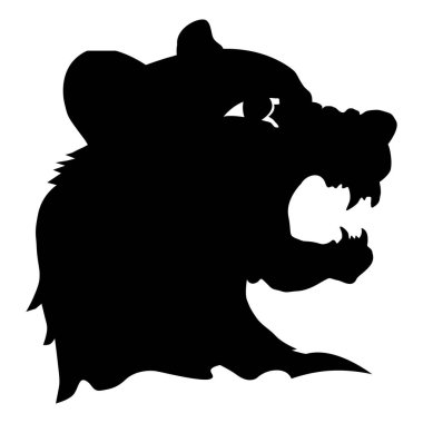 agresif kaplanın siluet