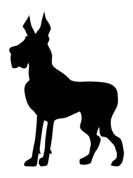 Silhouet van Great Dane — Stockvector