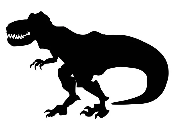 Silhouette of tyrannosaurus — Stock Vector