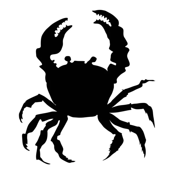 Silhouette de crabe — Image vectorielle