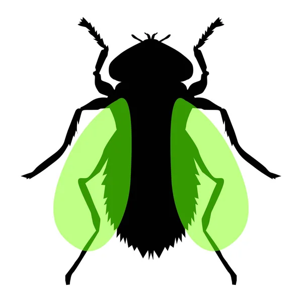 Silueta de la mosca — Archivo Imágenes Vectoriales