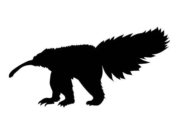 Silueta de anteater — Vector de stoc