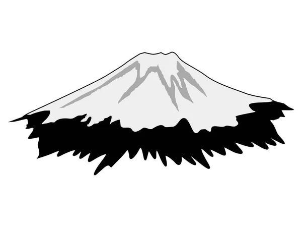 富士山的剪影 — 图库矢量图片