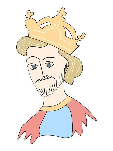 Illustration du roi médiéval — Image vectorielle