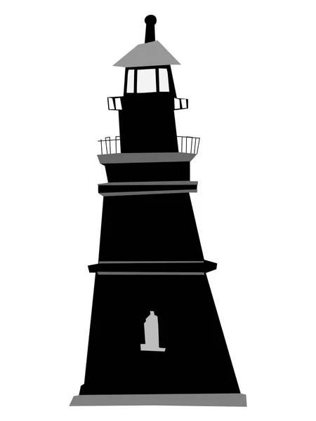 Silueta del faro — Vector de stock