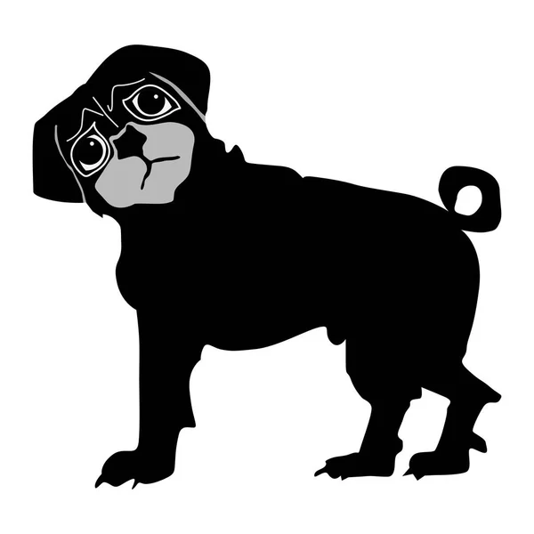 Силуэт мальтийской собаки — стоковый вектор
