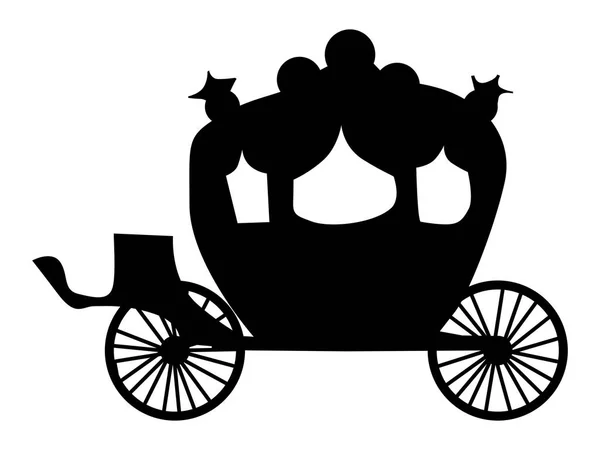 Silhouette of carriage — Stock Vector