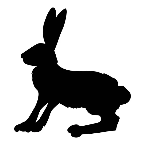 Силуэт зайца — стоковый вектор
