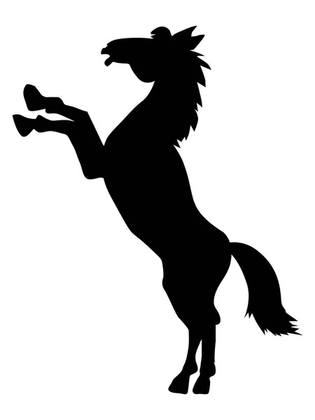 Silueta de caballo — Vector de stock