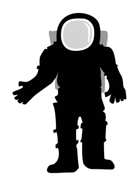 Силуэт космонавта — стоковый вектор