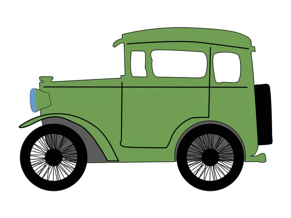 Vector illustration of vintage car — Stock Vector