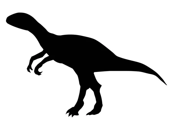 Silhouette of dinosaur — Stock Vector