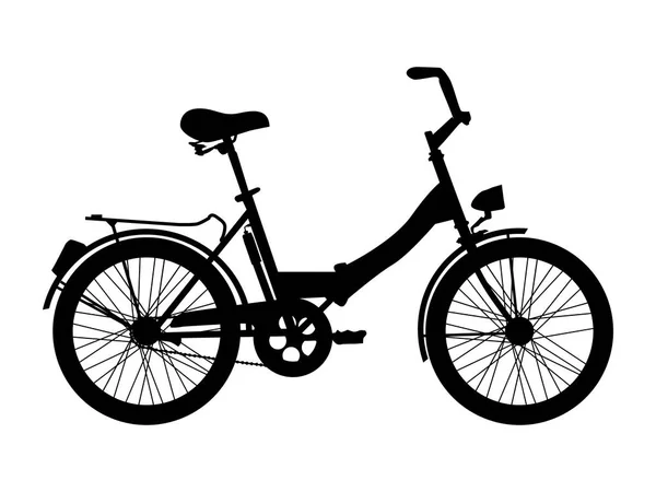 Silhouette de vélo — Image vectorielle