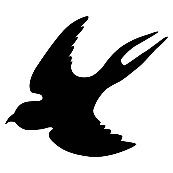 Silhouet van swallow — Stockvector