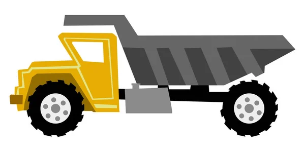 Vector illustration of dump truck — Stock Vector