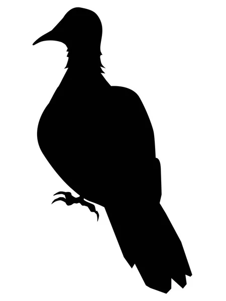 Silhouette of dove — Stock Vector