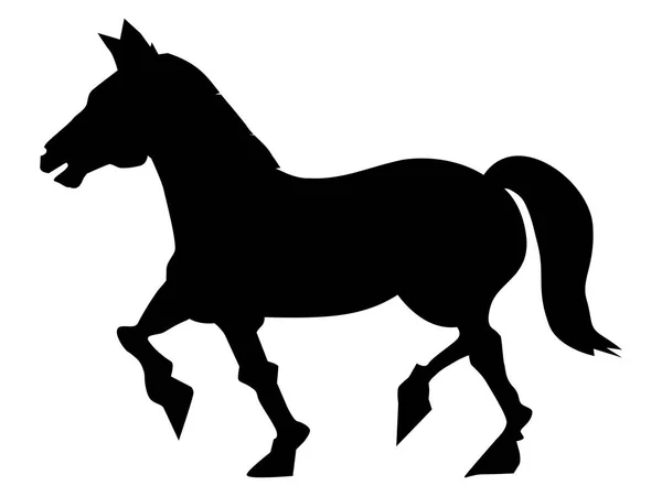 Silhouette des Pferdes — Stockvektor