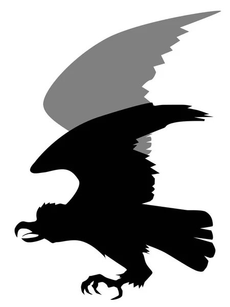 Silhouet van hawk — Stockvector