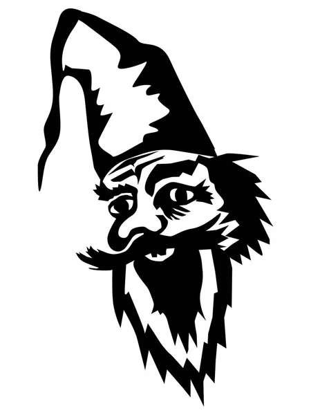 Silhouette de gnome de fée — Image vectorielle