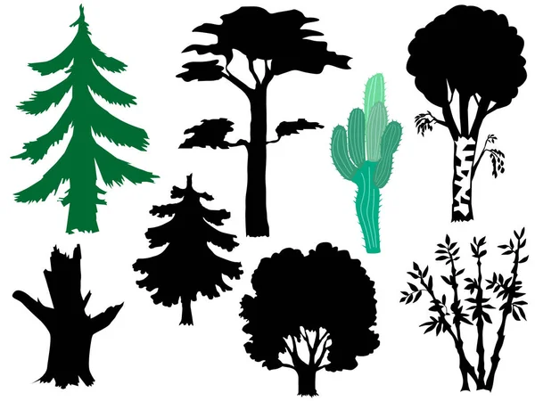 Set of trees — Stock Vector