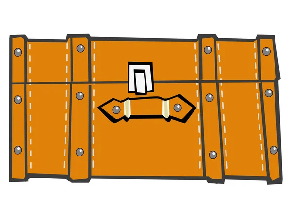 Классический чемодан, вид сверху — стоковый вектор
