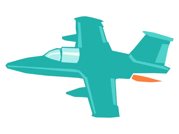 Avion à réaction militaire — Image vectorielle
