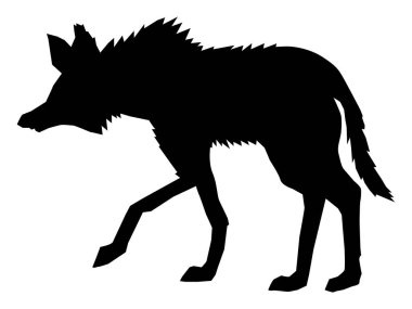 maned wolf, side view clipart