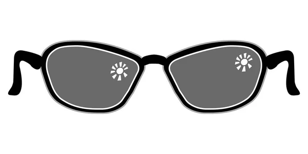 Imagen simbólica de gafas de sol — Vector de stock