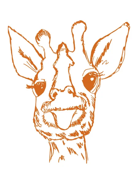 Funny giraff cub — Stock vektor
