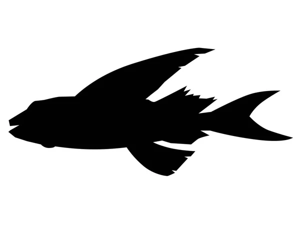 Flying fish, side view — Stock Vector