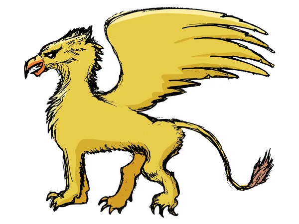 Griffin mitológiai állat — Stock Vector