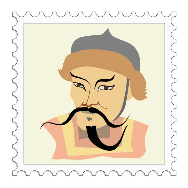 Genghis Khan, personnage historique — Image vectorielle