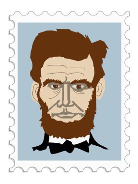 Abraham Lincoln, president of USA clipart