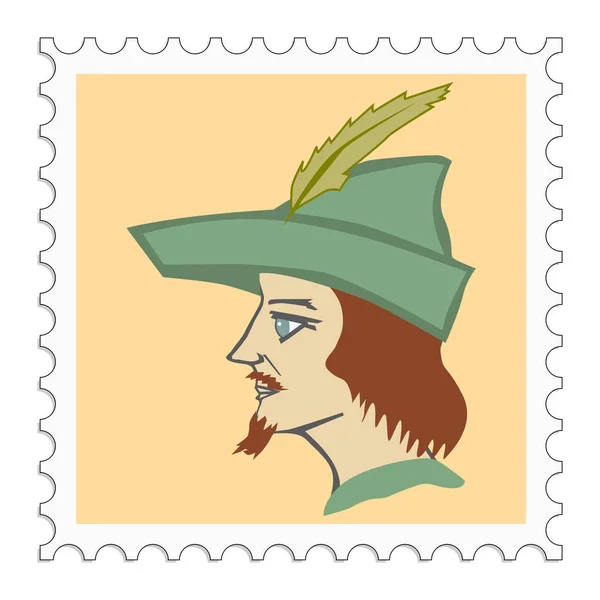 Robin Hood héroe legendario de la historia inglesa — Vector de stock