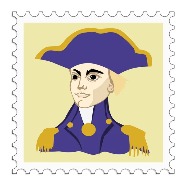 Horatio Nelson, almirante británico — Vector de stock