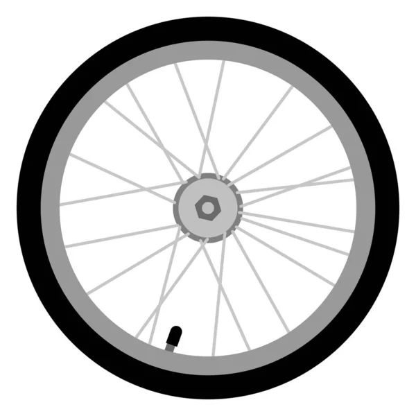 Vector, ilustración en color de la rueda de bicicleta — Archivo Imágenes Vectoriales