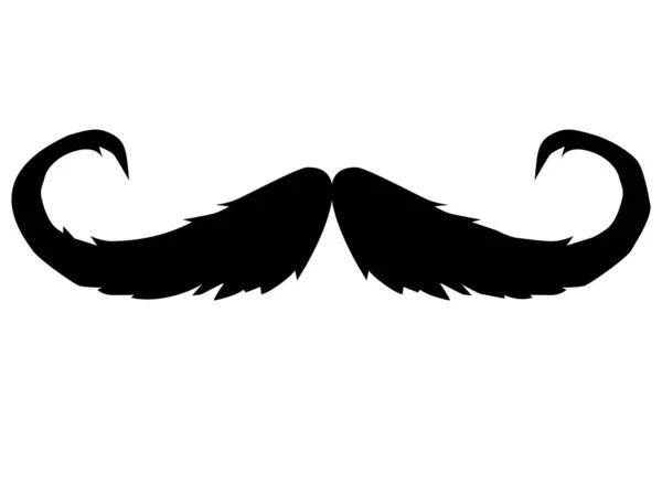 Silueta vectorial de bigote — Vector de stock
