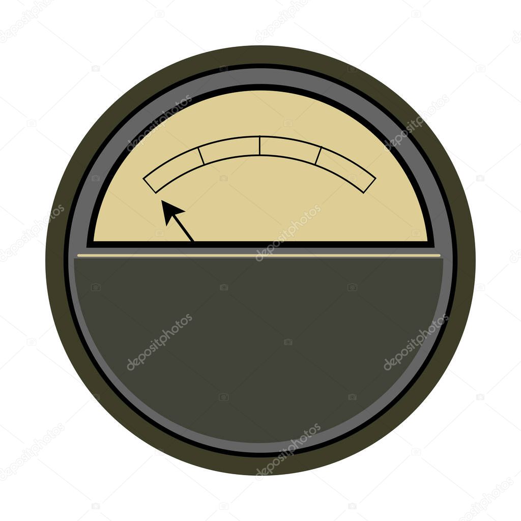 Vector illustration of vintage measuring device