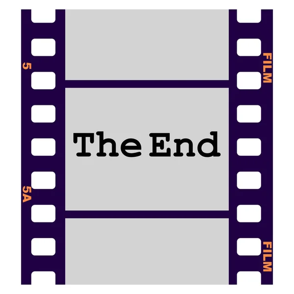 Vektorillustration Der Beschriftung Das Ende Auf Dem Rahmen Des Films — Stockvektor