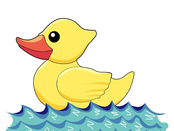 Vector Illustration Bath Duck Motives Swimming Pool Kids Toys Bathing — Stock Vector