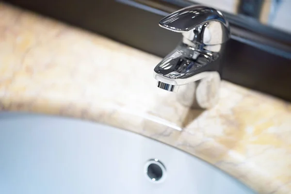 Faucet and sink closeup — Stock Photo, Image