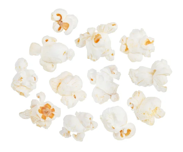 Popcorn instellen geïsoleerd op witte achtergrond — Stockfoto