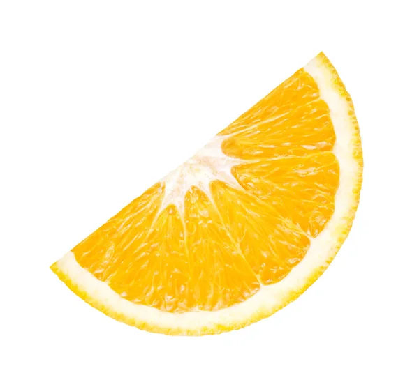 Rebanada de naranja sobre fondo blanco — Foto de Stock